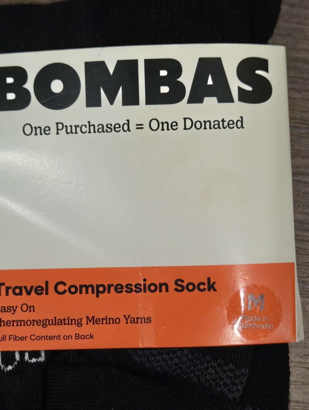 Travel Compression Sock - Black - Pack of Men’s Travel Socks - Picture 4 of 4
